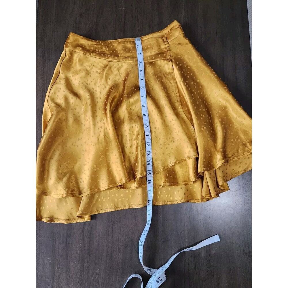 NWT $60 Free People Starstruck Mini Skirt Canyon Bluff Gold Size 2 - Picture 6 of 10